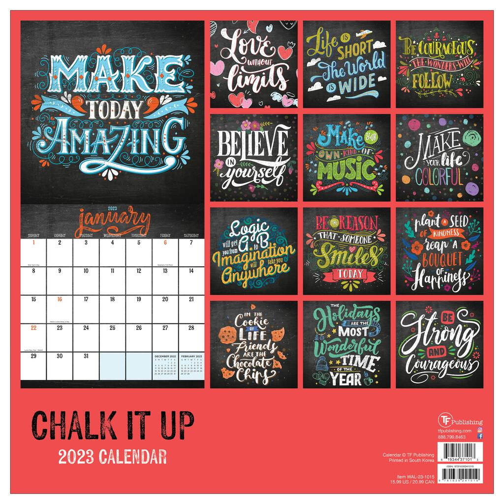 2023 Chalk It Up Wall Calendar Michaels